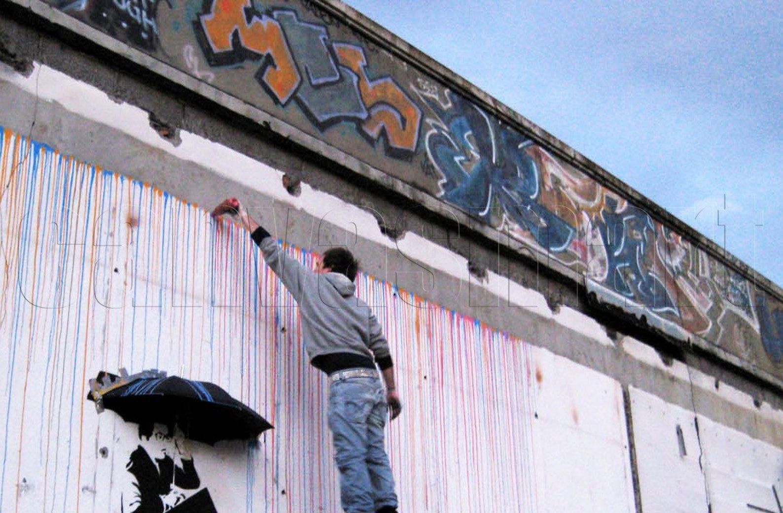 Color Rain Banksy Graffiti Spray Painting Stenciling Technique | Etsy