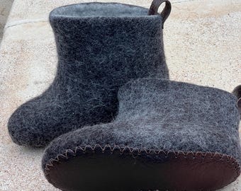 Natural Warm Valenki • Valenki Home Boots • Felted Wool shoes • Pure Wool • Handmade Winter Slippers