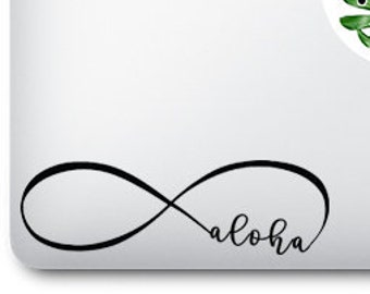 Infinity Aloha Custom Vinyl Decal Sticker Car Mirror Flask Water Bottle Laptop
