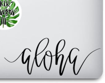 Aloha Custom Vinyl Decal Sticker Flask Water Bottle Laptop