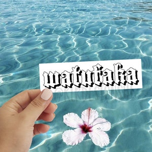 Watufaka Hawaii Custom Vinyl Decal Sticker  Flask Water Bottle Laptop