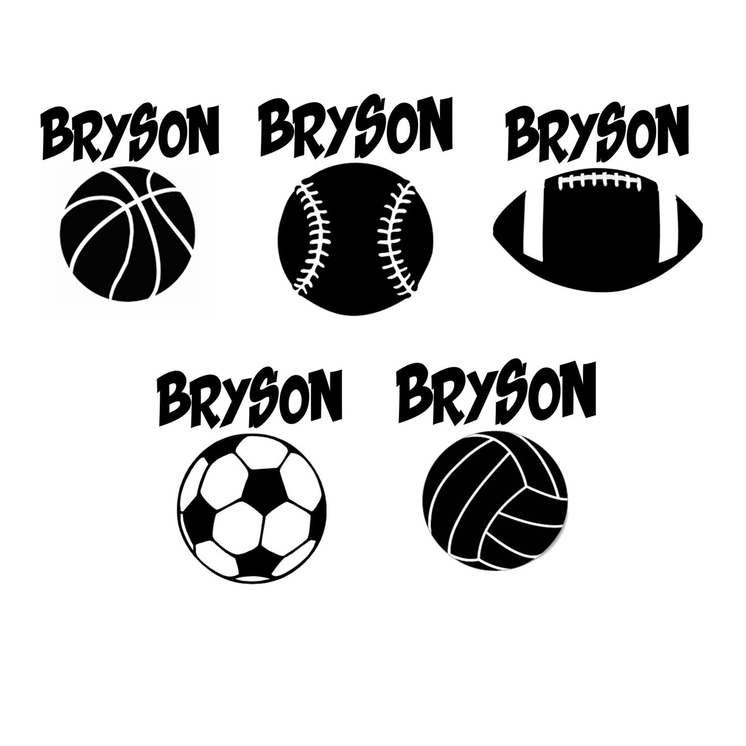 Sports Teams Custom Vinyl Decal Sticker Helmet Flask Water Etsy