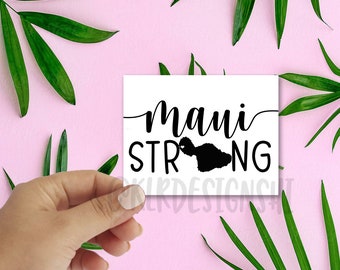 Maui Strong Hawaii Custom Vinyl Decal Sticker Hawaii Car