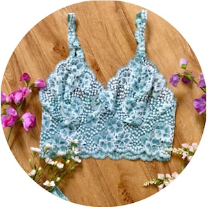 Hand Dyed Lace Bralette: Two Tone Lingerie, Boho Style