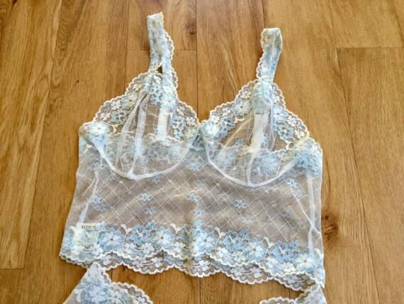 white floral bralette