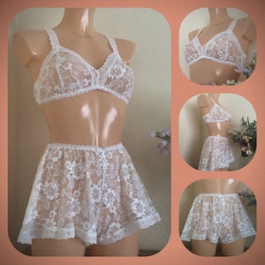 Ivory lace bralet. Pinup lingerie by fidditchdesigns image 7