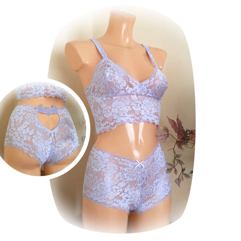 Pastel Goth Purple Lingerie Set by Fidditch Designs. Halloween | Etsy