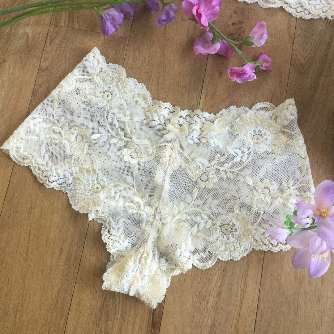 Brazilian Boyshorts in Soft English Lace. Luxury Lingerie Etsy