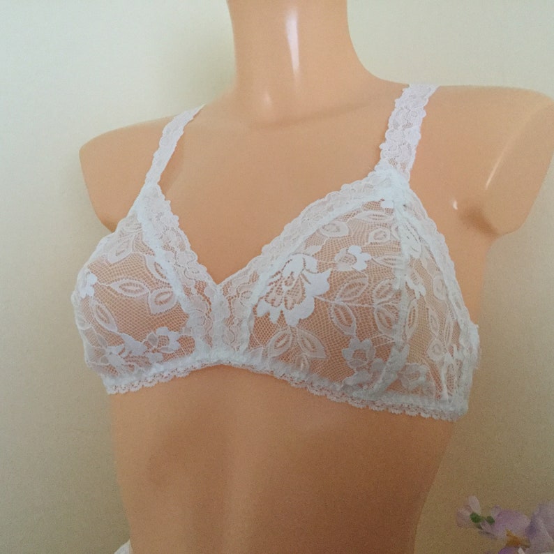 Ivory lace bralet. Pinup lingerie by fidditchdesigns image 9