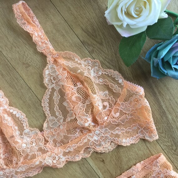 orange lace bralette top