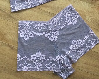 Braguitas de encaje bicolor: ropa interior estilo henna de Fidditch Designs