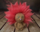 Igel Amigurumi gefüllte Toy Hedgehog Stuffed Fluffy Hedgehog Hand-Knitted Spielzeug lustige Igel Softie gefüllte Strandversion Ostern Dekoration