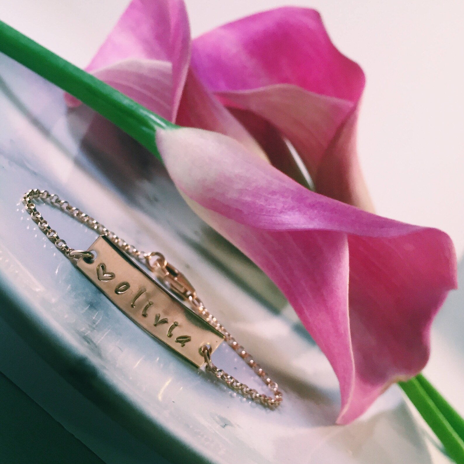 Baby Bracelet Personalized Gold Baby Bracelet Gold Bar Baby Etsy