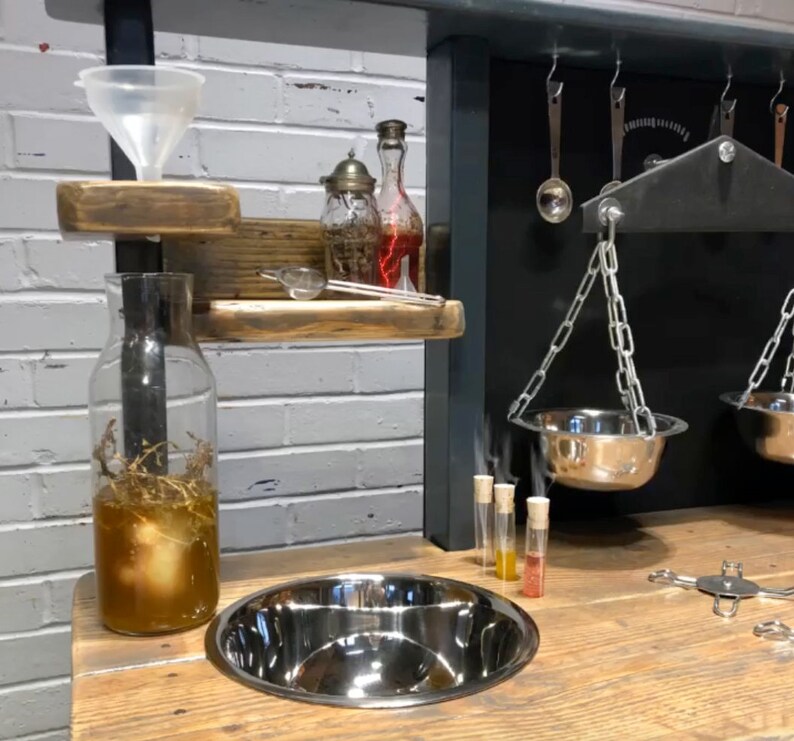 Wooden Potions Concoctions Outdoor Play Kitchen Etsy
