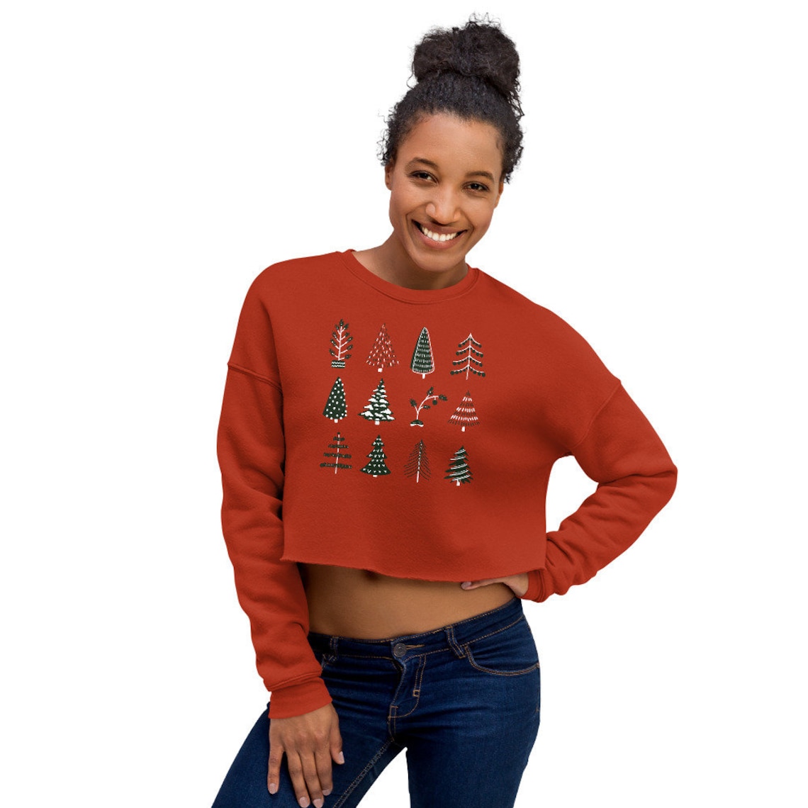red christmas crop top