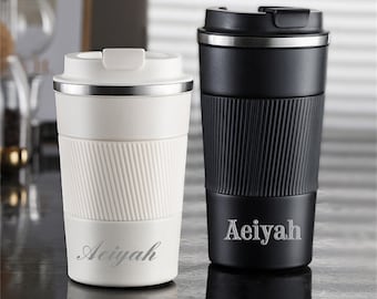 Personalized Custom Engraved Tumblers, Insulated Coffee Cup, Travel Mug, Stainless Steel Tumbler, Monogram Tumbler, CRU CUPS, Customized Cup