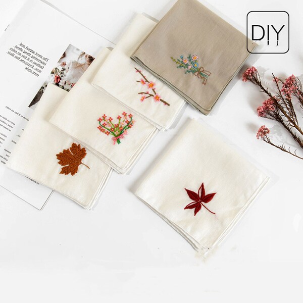 Handkerchief Embroidery Kit Etsy