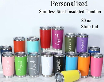 Personalized 20 OZ Tumbler,Insulated Tumbler,party Tumbler,Custom wedding Tumbler,bridesmaid Tumbler,Travel Mug,Monogram Tumbler