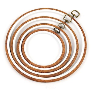 Embroidery Hoop, Hoop,Wooden Imitation Hoop, Flexi Hoop for Hand Embroidery, Hoop Art, Embroidery Display 75