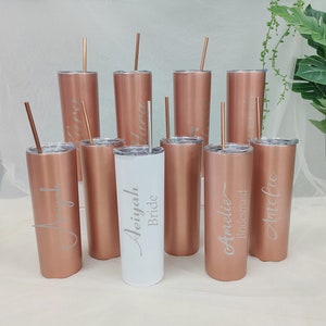 Personalized 20 OZ Tumbler with Straw,Insulated Tumbler,party Tumbler,Custom wedding Tumbler,bridesmaid Tumbler,Travel Mug,Monogram Tumbler