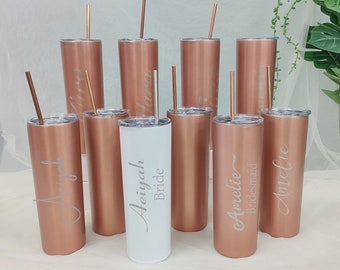 Personalized 20 OZ Tumbler with Straw,Insulated Tumbler,party Tumbler,Custom wedding Tumbler,bridesmaid Tumbler,Travel Mug,Monogram Tumbler