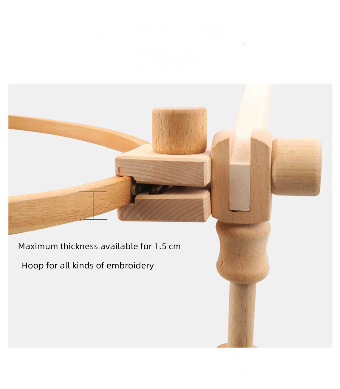 Embroidery Hoop Stand Two Ways Adjustable Wooden Cross Stitch - Etsy