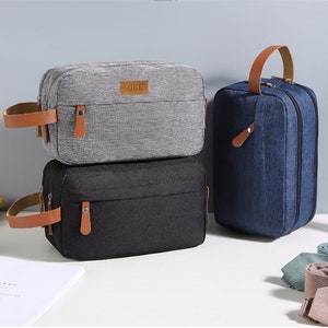 Cadeau personnalisé pour garçons d'honneur Dopp Kit Trousse de toilette en cuir personnalisée Cadeau personnalisé en cuir pour homme Homme Mariage Cadeau fête des pères