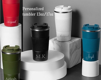 Personalized 17oz/13oz Coffee cup Travel coffee mug Insulated stainless steel cup Reusable travel mug  ,Father's Day Gift,teacher gifts