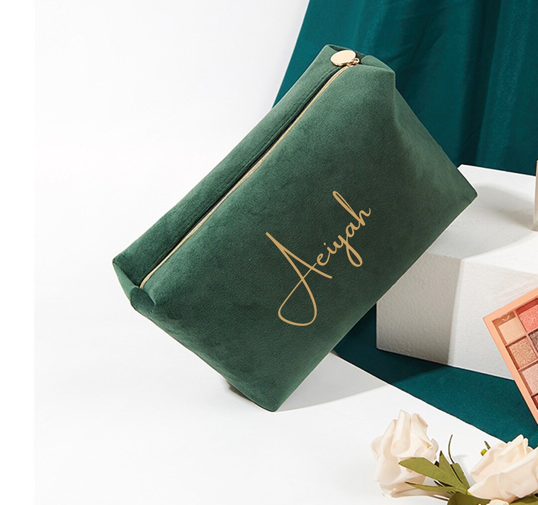 Personalised Cosmetic Bag,custom Leather Makeup Bag,gift for