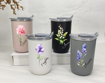 Gepersonaliseerde bruidsmeisjescadeau, roestvrijstalen bruiloftsbeker, koffiekopje, cadeau bruidsmeisje voorstel, geïsoleerde beker, feestbeker