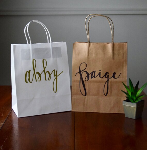 Custom Name Gift Bags Personalized Bridesmaid gift bag