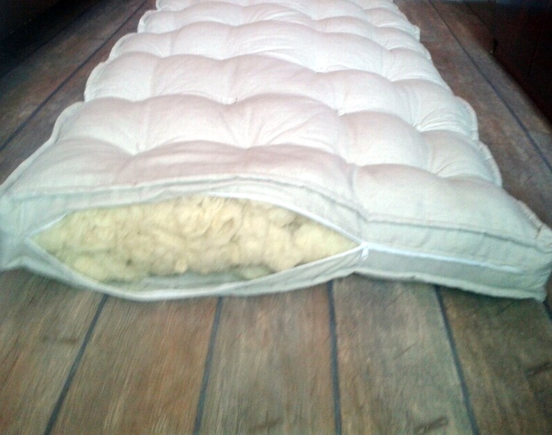 Wool Mattress/ Filling 100 pure new wool/160cm x 200 cm/ Etsy