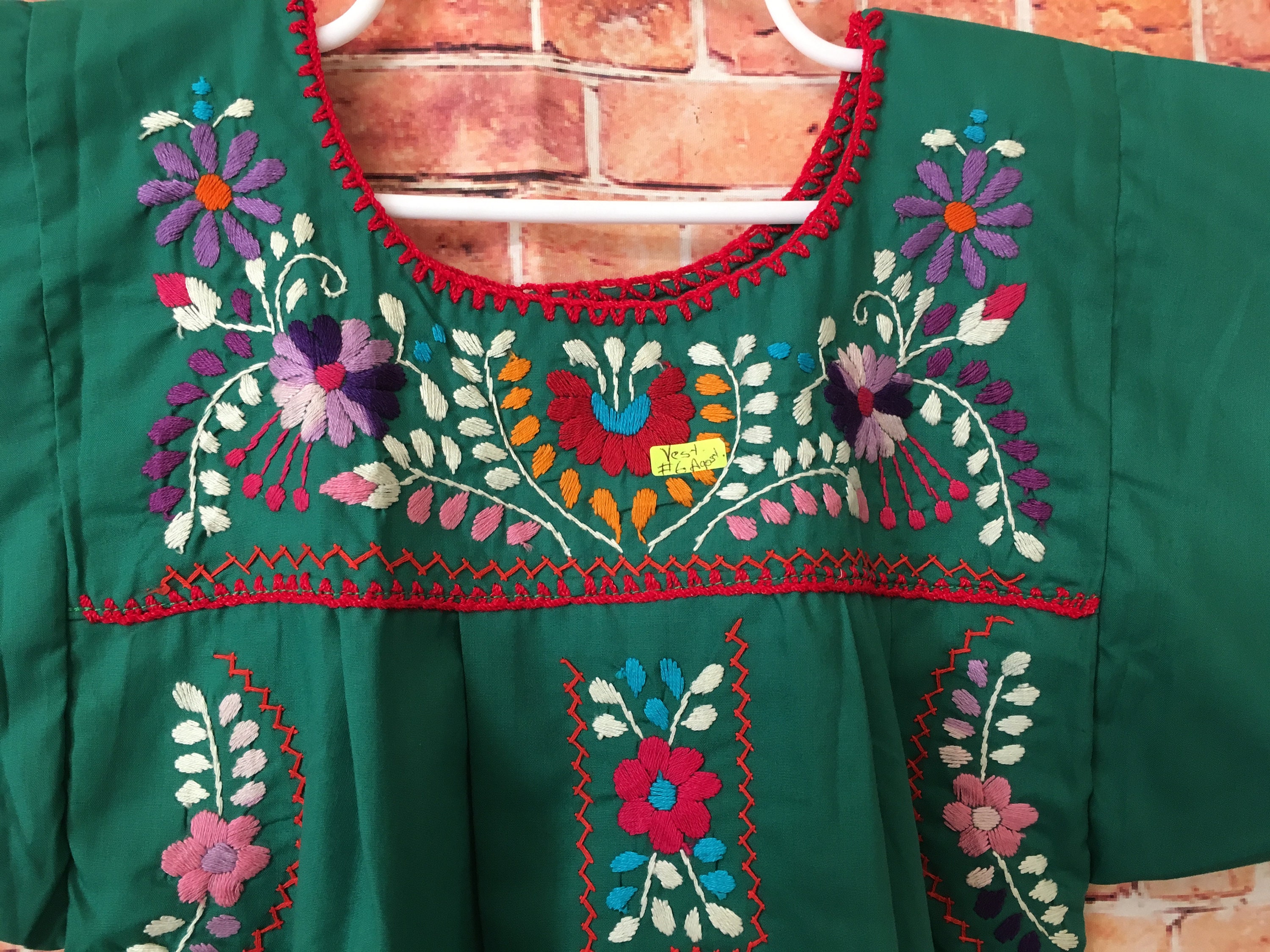 Hand Embroidered Mexican Dress puebla Style Size 6 Girls - Etsy