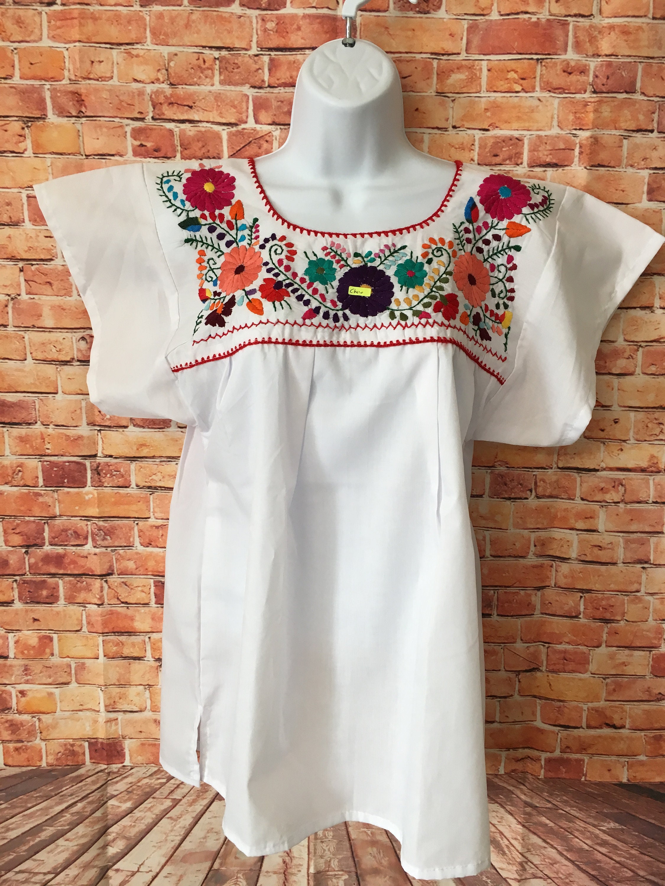 Embroidered Mexican Shirt Small puebla Style - Etsy