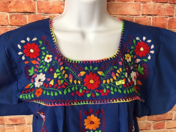 Embroidered Mexican Dress Size Small Puebla Style | Etsy
