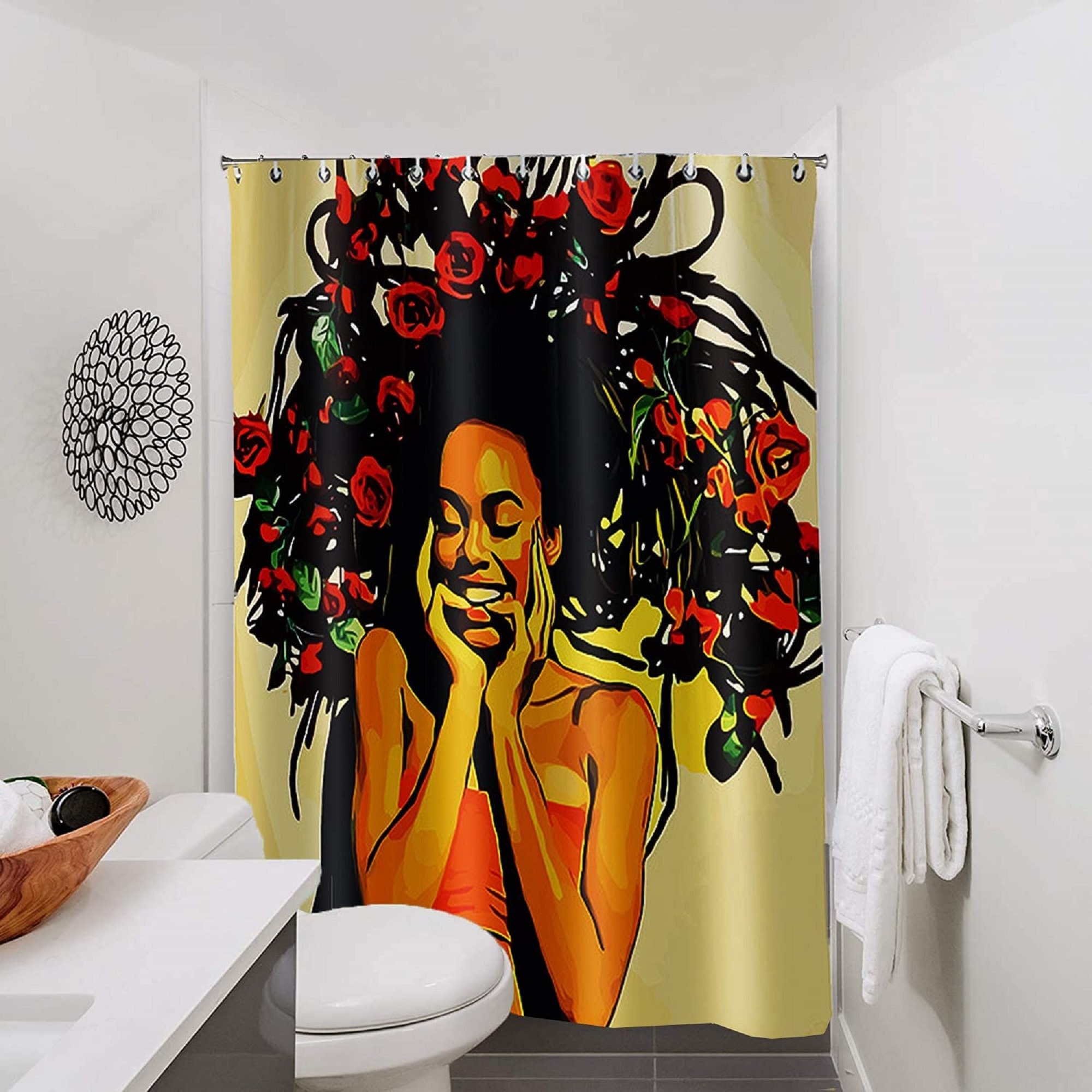 African Black Girl Magic Shower Curtain Queen Abstract Style Etsy
