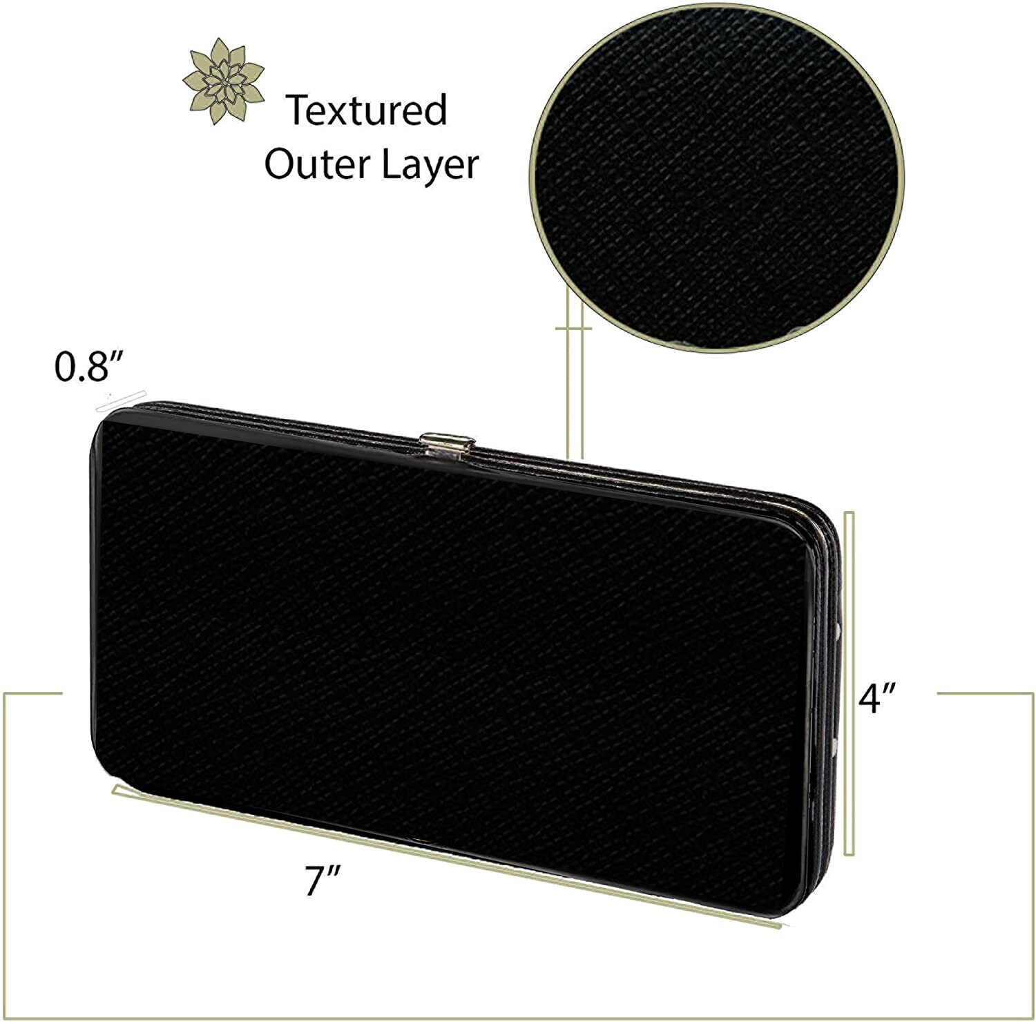 Crispy Creamie Texture Women's Hinge Wallet Faux Leather Hard Clutch