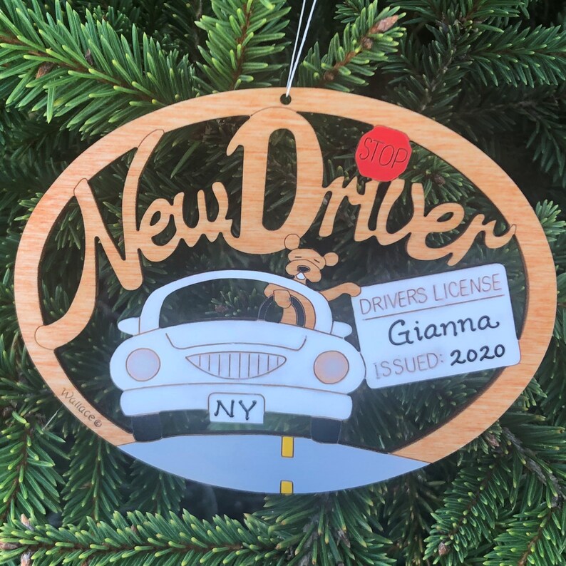 Personalized New Driver Christmas OrnamentWood Laser Cut Etsy
