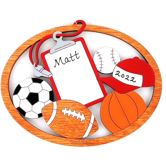 Multi sport christmas ornament Clearance
