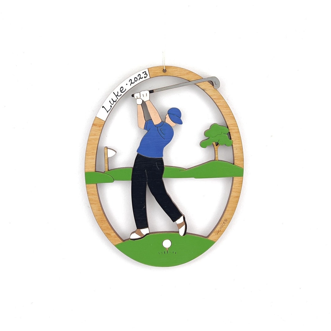 Personalized Golf Christmas Ornament for Male Golfer With Custom Colors ...
