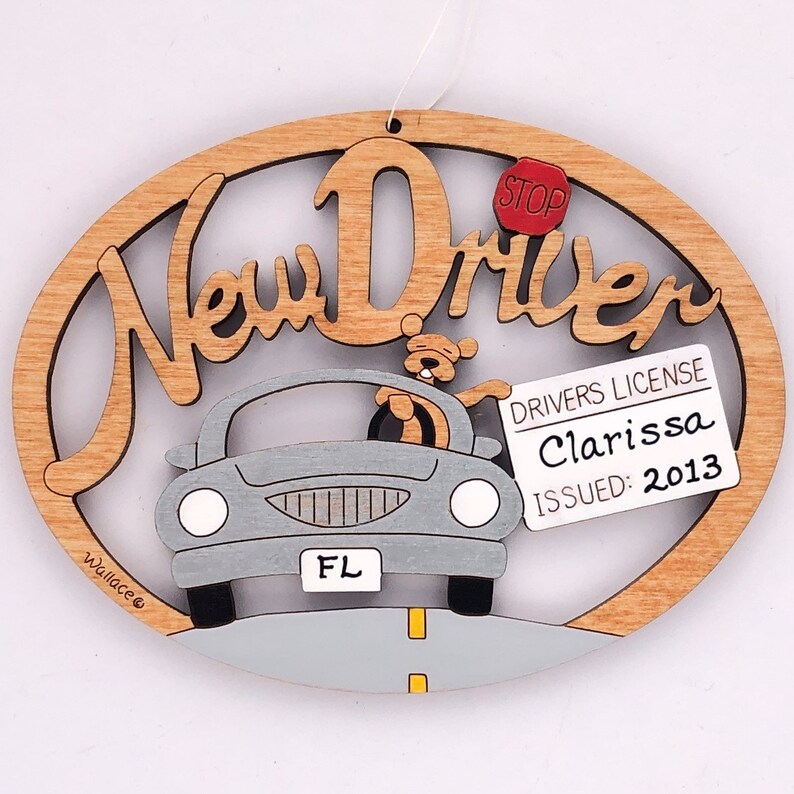 Personalized New Driver Christmas OrnamentWood Laser Cut Etsy
