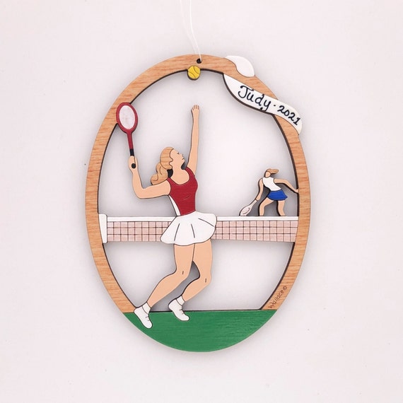 Personalized Tennis Player Christmas Ornament for Female With | Etsy