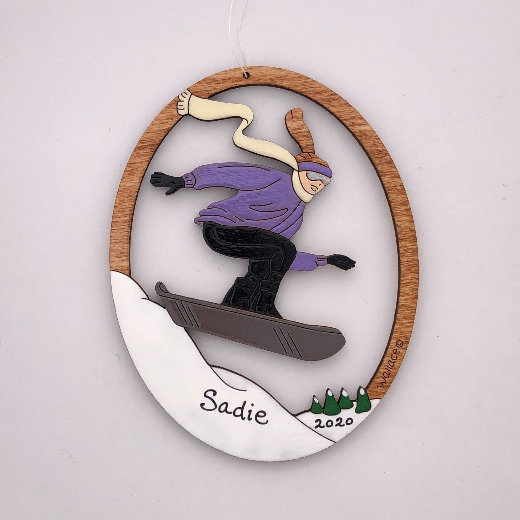 Snowboard Christmas Ornament 
