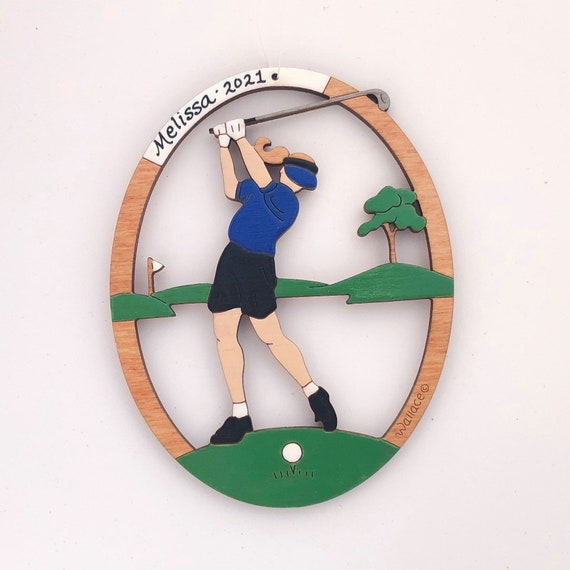 Golf christmas ornaments personalized Clearance