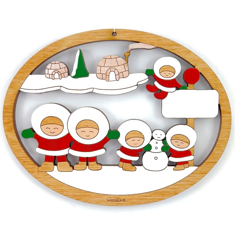Personalized Eskimo Family Christmas Ornament for Families of Etsy