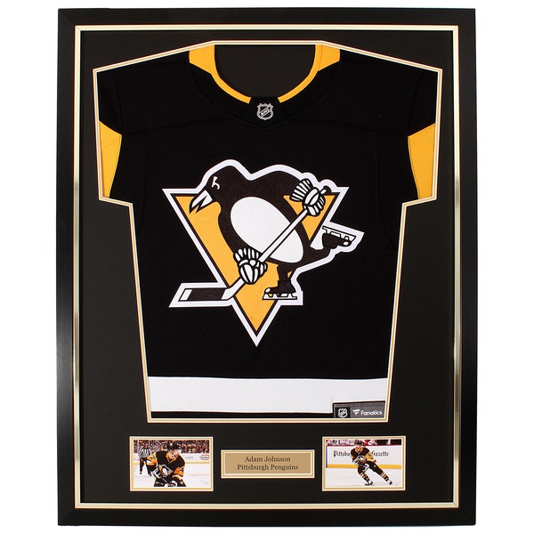 DIY NHL shirt frame, 3 size options available, Shirt only, with textbox and with photos and textbox