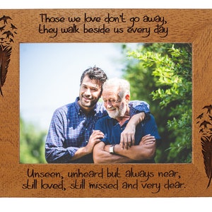 Personalised Memorial photo frame, Memorial Frame - Portrait or landscape -  6 colours available and 12 sizes (EF15)