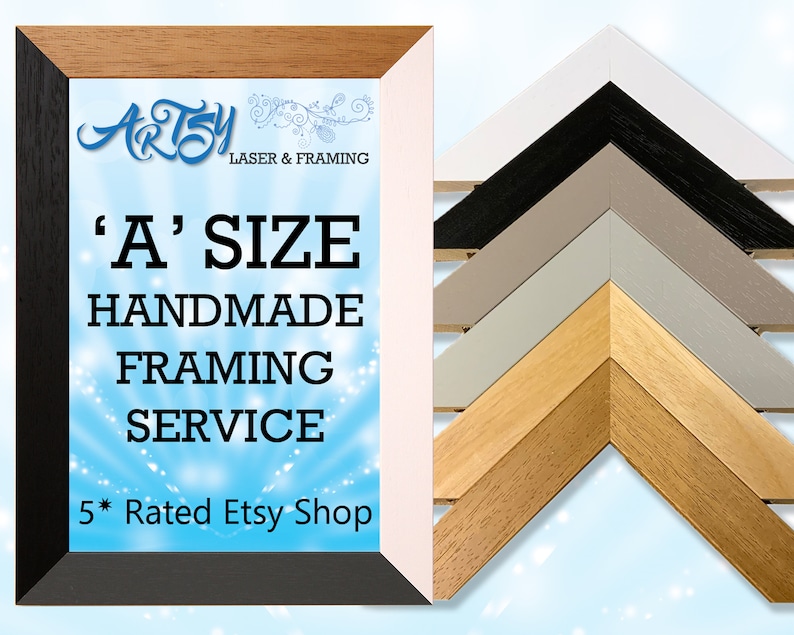 A1, A2, A3, A4, A5, A6 Size Wooden Picture Frames, Photo Frame, Poster Frame image 1