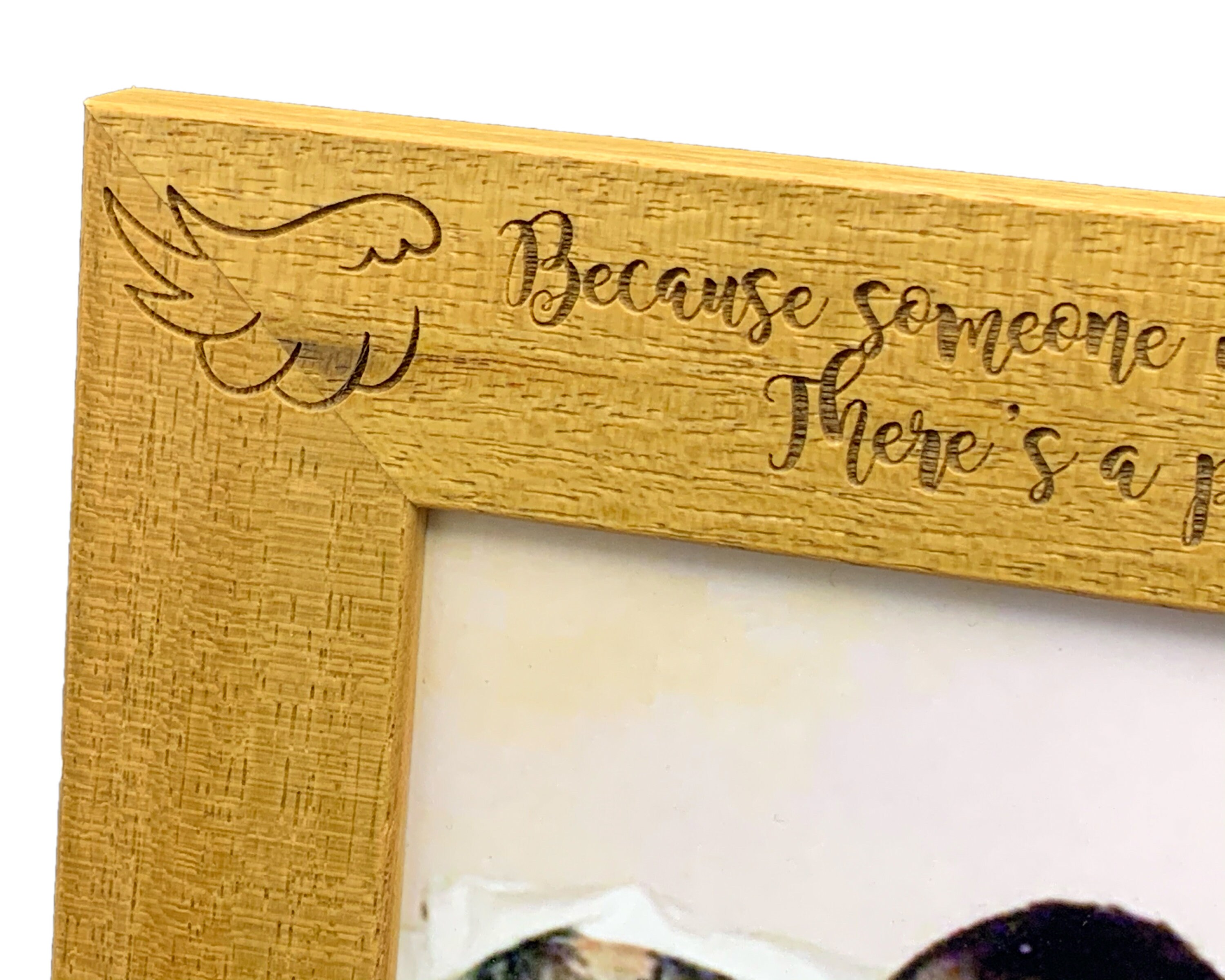 Personalised Photo Frame Memorial Frame Because Someone We Etsy UK