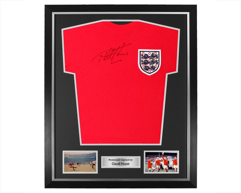 DIY football shirt frame, complete with 2 photo apertures and a metal textbox image 1